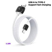 1 pièce Chargeur de voiture 2-en-1/8-en-1 avec strass, câble de charge 3-en-1 avec strass, charge rapide, Type C, USB, adaptateur de voiture, compatible avec Apple, téléphone, caméra de tableau de bord, iPad, GPS, cadeau pour les vacances/anniversaire
