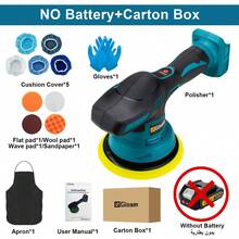 Gisam Cordless Car Polisher 8 Speeds Digital Display Electric Polisher Auto Car Polishing Waxing Machine - Phích cắm loại C của EU (220-240V) - Xem 10