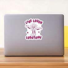 1 buc autocolant sarcastic amuzant cu Lobotomie, umor negru pentru sticlă de apă, autocolant umoristic pentru laptop pentru auto-exprimare anti-inspirațională, autoadeziv lucios și impermeabil durabil pentru pahare, notebook-uri și telefoane, cadou amuzant pentru prieteni, piesă de artă cu care te poți identifica și cu cultura alternativă, accent declarativ pentru obiecte personale