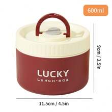 便携式 304 不锈钢保温饭盒，带餐具和午餐袋，可爱图案防漏便当盒，可微波炉加热和热水加热，隔热防烫午餐盒，可重复使用的水果沙拉食品储存容器，适合学生和成人在学校、办公室、户外露营、野餐、旅行中使用