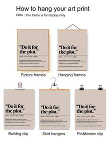 1pc Unframed Dictionary Definition Print | Digital Download | Minimalist Wall Art | "For The Plot" Themed Girl's Room Decor | Dorm Poster - Multicolor - View 6