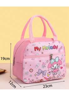 Sanrio Kuromi Student Insulated Lunch Bag, Thick Aluminum Layer, Cute Cartoon Insulated Food Bag, Large Capacity Waterproof Bento Box, Cute Gift Set, Suitable For Students