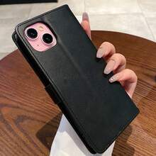 Flip Cover Case + Kickstand Case + High-Craftsmanship + Full Set Phone Case Compatible With Samsung S24U/S25U, Redmi Note 13 Pro/14 Pro; Faux Leather Case Compatible With Xiaomi Redmi Note 11/12/13/14 Pro; Phone Case Compatible With IPhone 16 Pro Max/17 Pro Max/15/14/13/12/11/XS Max/Pro Max Waterproof Shockproof Anti-Fall Scratch Resistant - Black - View 4