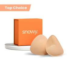 SNOWY Sticky Inserts Bra - Instant Boost Sticky Inserts By SNOWY Reusable Invisible Chest Pad, Soft Comfortable Silicone Chest Pad, Women's Lingerie Accessories For Daily Wear Adhesive Bra Pad - 棕色 - 查看 1