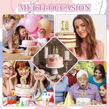 18th Birthday Candles Gold Number Candles Cute 18  81 Candle Set Numeral Birthday Candles For Cake Number Candles Happy Birthday Decorations For Girls Cake Wedding Anniversary Celebration Party Favor - 18 - 查看 7