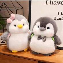 新品上市：可爱企鹅毛绒娃娃，儿童玩伴，安抚睡眠，舒缓压力，成人儿童皆宜，造型萌趣，材质柔软，适合房间、家居、办公室或派对装饰，男孩女孩皆宜，儿童礼物 - 惊喜礼物 - 生日礼物 - 圣诞礼物 - 复活节礼物 - 新年礼物 - 礼物 - 娃娃