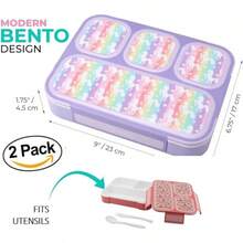 Lunch Box - Unicorn + Pink Flowers - View 2