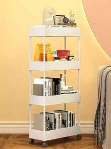 Carrito De Almacenamiento Multiusos Para La Cocina 4 Niveles - Blanco - Ver 6