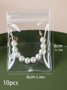 1pc Jewelry Storage Organizer Bag, Anti-Oxidation Jewelry Collection Album (Excluding Small Sealed Bags And Jewelry), Desktop Drawer-Style Storage Box, Transparent Necklace, Bracelet, Ring Jewelry Bag, Bag, Collection Album For Women Storage Organizer Travel Essentials Back To School Dormitory Storage Fall Decor