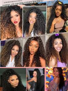 Elegant Curly Synthetic Ponytail, Wrap Around Ponytail Extensions, Deep Curly Rope Hair Accessory, 20 Inch Long Afro Ponytail, 1 Bunch Ladies Coiffure Ponytail