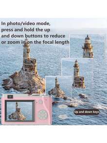 适用于2.4英寸LPS高清屏幕的数码相机,数码模型相机,方便携带和使用,4800万像素照片和1080p视频分辨率,可录制视频、拍照、扩展对焦、延时摄影,支持USB-C充电和图像传输,是男孩、女孩和儿童的理想之选!圣诞节、感恩节、新年礼物佳品 - 多色 - 查看 5