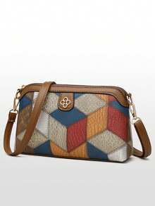 Women's Crossbody Bag - A Niche Shoulder Bag With Mixed Color Crossbody Phone Pouch - Multicolor - View 8