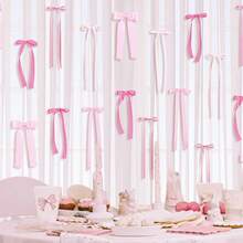 40pcs Bow Wall Decor Set, DIY Birthday Party Decoration, Ins Style Photo Backdrop, Ribbon Wreath Wedding Room Arrangement, Girls Bedroom Decor, Women Gift, Wedding Pre-Party