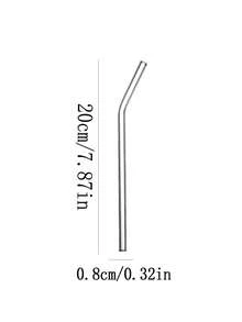 1个条纹玻璃杯，配可重复使用的玻璃吸管和防漏盖 - 600毫升/20.29盎司，美观实用，耐热玻璃饮水杯，适用于咖啡、茶、冰沙、冰饮，是返校、办公、野餐和日常使用的理想之选。泡沫盒包装。
