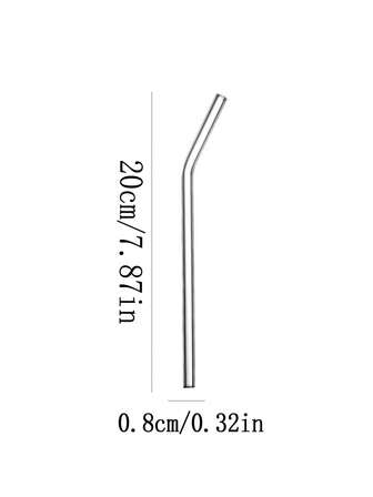 1个条纹玻璃杯，配可重复使用的玻璃吸管和防漏盖 - 600毫升/20.29盎司，美观实用，耐热玻璃饮水杯，适用于咖啡、茶、冰沙、冰饮，是返校、办公、野餐和日常使用的理想之选。泡沫盒包装。