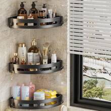 3 Stück platzsparende Dreieck Eckregal - Robuster wandmontierter Badezimmer Shampoo, Duschgel und Kosmetik Aufbewahrungsregal - Einfach zu installierendes rutschfestes Design Eckdusche Box Eckdusche Regal Dusch Regal für Innendusche Einfaches Dusch Eckregal Eckregal Badezimmer Badezimmer Eckregal