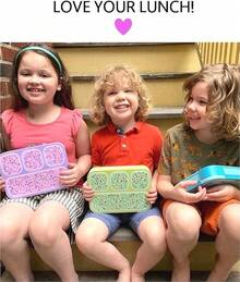 Lonchera Bento para Niños y Adultos.Recipientes para Comida y Snacks para Niños y Niñas para la Escuela, Trabajo y Viajes, 4 Compartimentos Sellados y Divididos, Libres de BPA, con Utensilios (Rosa Rosa, 1 Paquete) - Bosque Chartreuse + Arcoíris Púrpura - Ver 6