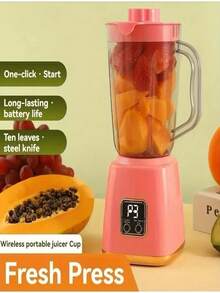 Portable Blender 750ml – 10 Turbo Blades, USB Rechargeable With Smart Safety - 彩色 - 查看 2