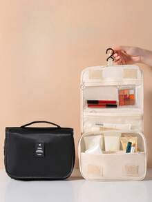 1pc Travel Hanging Toiletry Bag, For Men Women Travel Shaving Bag, Waterproof Makeup Bag, Wash Bag Makeup Organizer, Cosmetic Case For Bathroom Shower