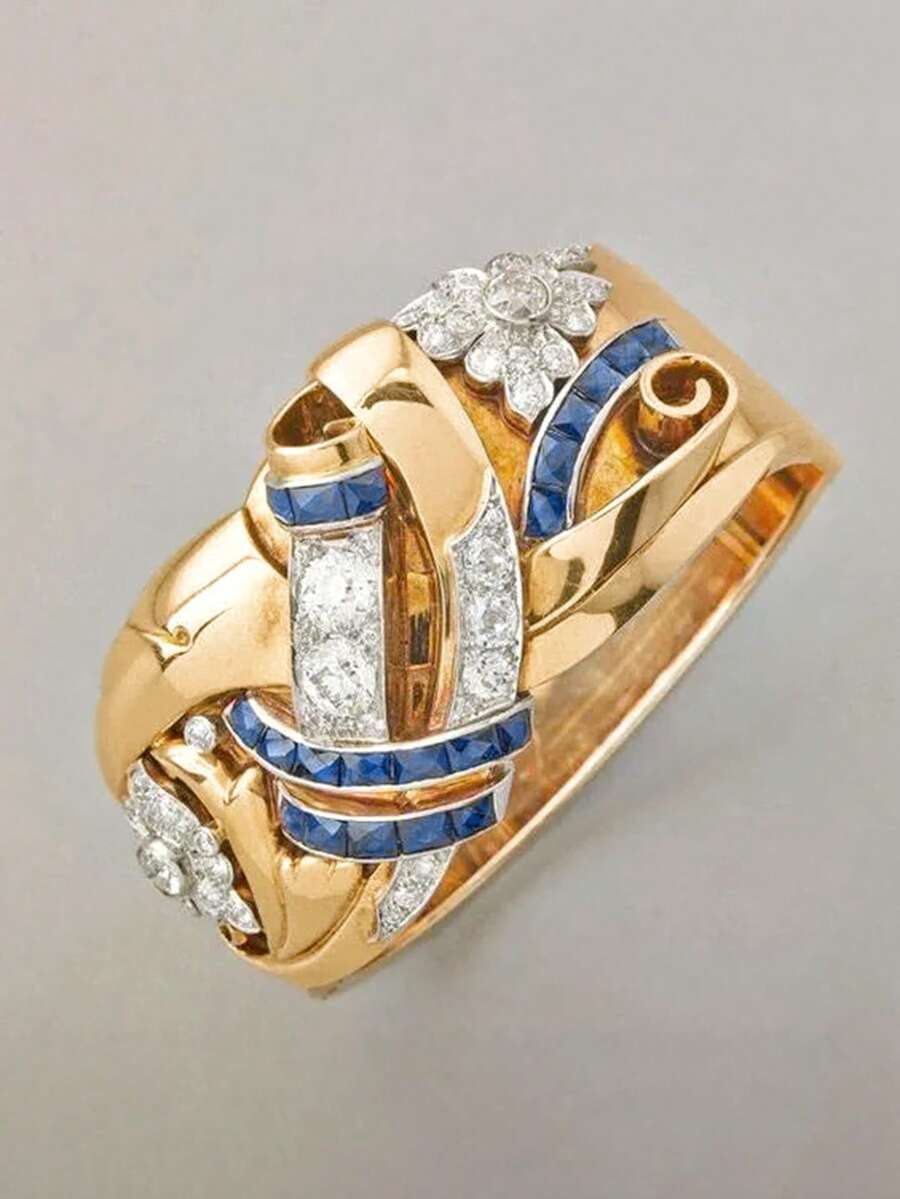 1 PC Glamorous Cubic Zirconia Ring For Women Wedding Engagement Valentine's Day Party Gift - 1# - View 1
