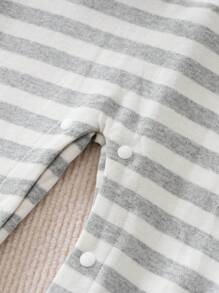 Yierying Baby Letter & Heart Print Long Sleeve Jumpsuit, Autumn/Winter - White - View 8