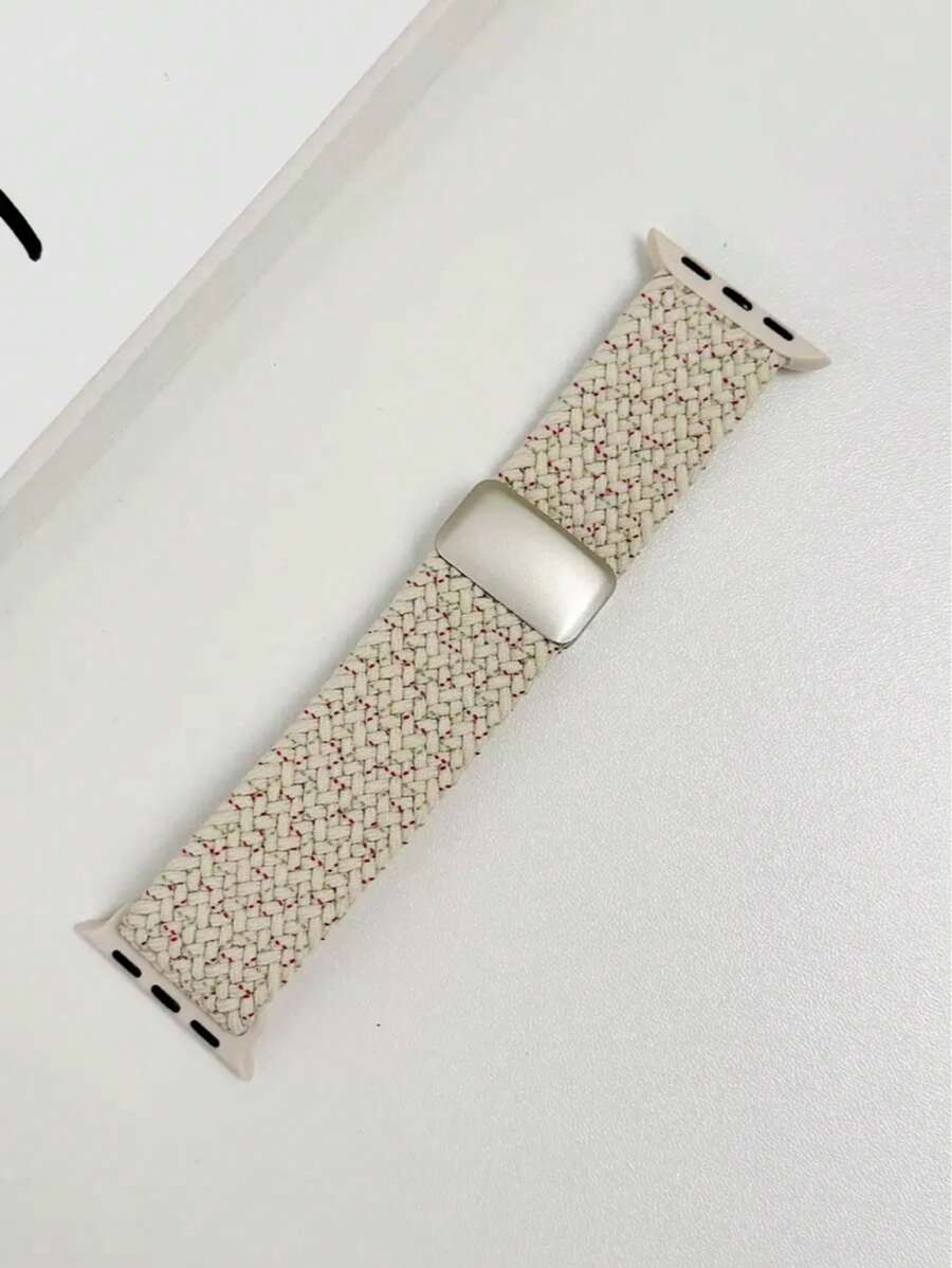 1pc Minimalist Nylon Braided Magnetic Clasp Apple Watch Band, Breathable Adjustable Magnetic Apple Watch Strap Suitable For 38/40/41/S10 42/42/44/45/49/S10, Compatible With Apple Watch Ultra/SE/8/7/6/5/4/3/2/1, Unisex, Can Be Used As Student Back-To-School Gift