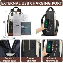 Laptop Backpack For Women Bag Fit 15.6 Inch Work Business Backpacks Purse With USB Charger College Bookbag Waterproof Business Computer Backpack Anti-Theft Casual Backpacks For Nurse Teacher - Multicolor - View 7