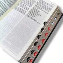 HOLY BIBLE - NVI - Perfect Reading - Luxury Cover - BLACK Soft Leather - With Side Index - 單本 - 查看 6