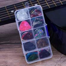 6-50pcs Boxed 0.46mm SLL Guitar Picks Pattern Random Ship ABS Cartoon Pick Suit For Guitar Ukulele Bass Musical Instrument Performance Accessories - Multicolor - View 3