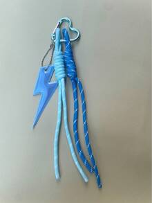 尖头闪电 PVC 反光吊坠钥匙扣 精致礼品 交通警示标志 背包挂饰