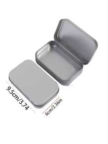 1PC Flip Iron Boxes, Metal Tin Box, Portable Small Container, Mini Storage Case With Solid Hinged Top For Drawing Pin Nail Art Bead Earring And Jewelry Craft Organizing For Women Storage Organizer Travel Essentials Back To School Dormitory Storage Fall Decor