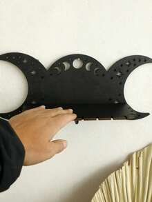1 chiếc giá đỡ trưng bày pha lê ba mặt trăng bằng gỗ đen, giá treo tường trang trí bàn thờ phù thủy tâm linh với thiết kế hình trăng lưỡi liềm khoét rỗng, đồ trang trí chủ đề phù thủy phong cách Boho Gothic cho phòng ngủ Halloween, phòng thiền, phòng khách, không gian yoga, tiệc Halloween, trang trí nhà cửa. - Giai đoạn Mặt Trăng - Xem 11