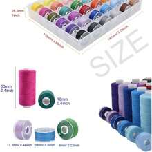 72Pcs Bobbins Sewing Threads Kit, 36 Colors 400 Yards Per Polyester Thread Spools Prewound Bobbin With Case For Hand Machine Sewing, Emergency And Travel, DIY And Home - 黑色 - 查看 2