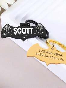 Etiqueta de Identificação Personalizada para Animais de Estimação, Presente do Dia do Professor, Halloween, Ano Novo, Estilo Clássico Simples, Melhor Presente de Feriado