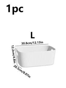 1pc/2pcs/3pcs Creamy Desktop Storage Box, Cosmetics, Miscellaneous Items, Snacks, Toys, Organizing Basket, Rectangular Storage Basket, Storage Box, Storage Box