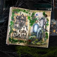 10 Stücke/Packung Gothic Stil Aufkleber Set, Vintage verlassene Stadt Thema, vielfältige Designs für Scrapbooking, Schulanfang