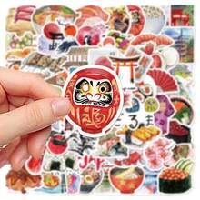[64pcs Reusable Watercolor Stickers] 64pcs Watercolor Japanese Travel Cute Aesthetics Stickers - Insane Fun, Love, And Doodle Cartoon Art - Cool  Pack - Decoration For Adults, Suitcase, Water Bottle, DIY, Laptop, Skateboard, Luggage, Party, And Gift - Reusable, Irregular Shape, Cartoon Pattern, Suitable For Glass, Metal, And Ceramic Surfaces - Self-Adhesive - 64csp - 查看 7