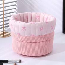 1 Cesto Organizador Fofo de Veludo Cotelê com Laço ou Coração em 3D, Cesto Organizador de Mesa, Cesto Impermeável para Cosméticos, Pode Ser Usado para Armazenar e Organizar Pincéis e Produtos de Cuidados com a Pele, Decoração de Mesa, Organizador de Cosméticos, Cesto de Piquenique Portátil, Presente de Dia dos Namorados, Organizador de Banheiro, Organizador de Produtos de Cuidados com a Pele - Multicolorido - Ver 10