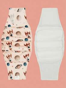 3条装可水洗公狗腹带（时尚图案） - 可水洗公狗腹带，公狗尿布 - 彩色 - 查看 4