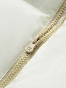 mini bala Cute Baby Unisex Hooded Down Jumpsuit - Waterproof & Oil-Proof Winter Onesie Snowsuit, Perfect For Adventurous Infants & Toddler - Milky White - View 12