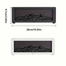 USB Powered Fireplace Humidifier With Aroma Diffuser - Colorful Lights, Adjustable Timer, Auto Shut Off When Water Runs Out, Remote Control