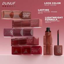 DUNUF 1pcs Matte Velvet Lip Gloss , Easy To Color, Lip Gloss, Waterproof, Sweat-Proof, Non-Stick To Cup, Non-Fading, Long-Lasting, Exquisite, Suitable For Gifts, Festival Makeup, And Performance Makeup - 彩色 - 查看 11