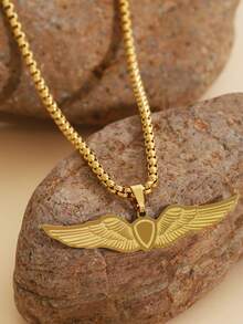 1pc "The Last Of Us Part II" Men's Pendant Necklace, 18K Gold Firefly Wing Cordyceps/Infection Warning Sign Necklace, Cosplay Accessory, Perfect Gift For TLOU Fans And Ellie & Joel Enthusiasts - 1 the Last Of Us Necklace - View 14