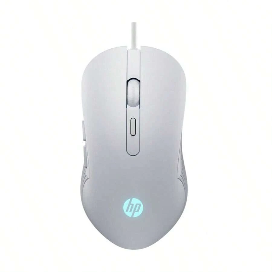 HP 滑鼠M280 炫彩RGB電競滑鼠 1680萬色動態燈效/多模式切換 人體工學對稱設計 高精度感應器 6鍵可編程 白色靜音