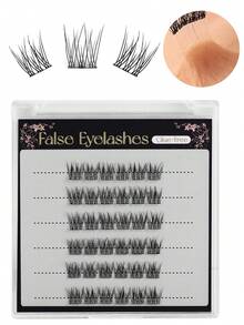 36片自粘式假睫毛自然系列可重复使用无需胶水持久妆效适合初学者化妆 - 黑色 - 查看 6