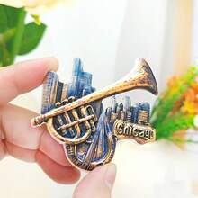 1pc Polyresin Fridge Magnet Souvenir, Landmarks Of Los Angeles, Seattle, Colorado Grand Canyon, Statue Of Liberty New York, Route 66, Brooklyn Cowboy, Home Decor, Kitchen, Bedroom Wall Decoration, Gifts From USA Travel - Multicolor - View 24