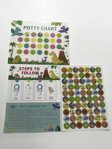 婴儿如厕训练表带贴纸 - 有趣的美人鱼、汽车和农场设计，适合男孩和女孩 - 彩色儿童激励工具，如厕训练座椅