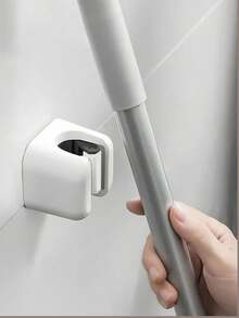 1 buc/2 buc/3 buc/4 buc suport pentru mop fără burghiu, ventuză, raft pentru mop, montare pe perete, cârlig pentru mop, suport pentru mătură, raft de depozitare, clemă - alb - Vizualizare 5