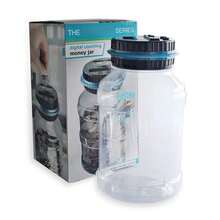 1 pieza Contador de monedas electrónico Caja de ahorro digital LCD Caja de almacenamiento de monedas, USD Euro, Alcancía electrónica inteligente de conteo de monedas de depósito unidireccional Frasco de ahorro transparente de gran tamaño a prueba de caídas, USD, Euro, AUD, MYR, GBP, KRW