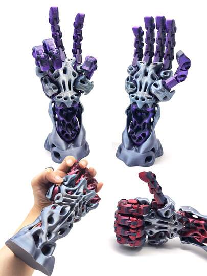 1pc 3D Printed Cyberpunk Mechanical Hand Model - Fully Articulated Joints | Desktop Stand & Hanger For Headphones, Keys And Tech Decor, Ideal For Gamers And Tech Enthusiasts, Perfect Gift For Men